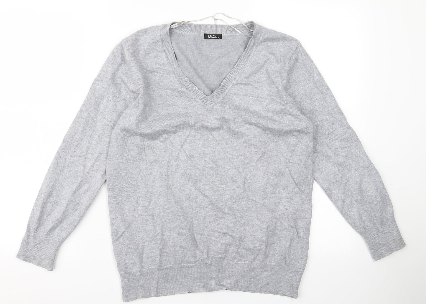 M&Co Womens Grey   Pullover Jumper Size XL
