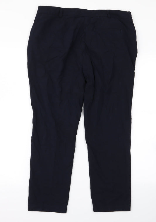 m&s Womens Blue   Trousers  Size 14 L20 in