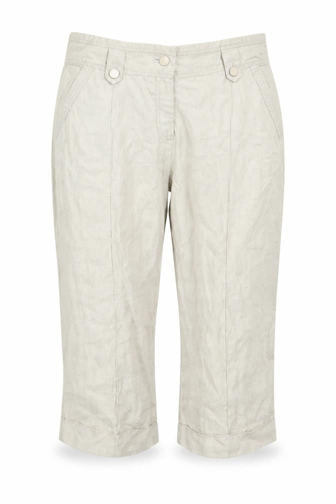 Front view of m7s women’s white trousers, size UK 34, 21-inch leg