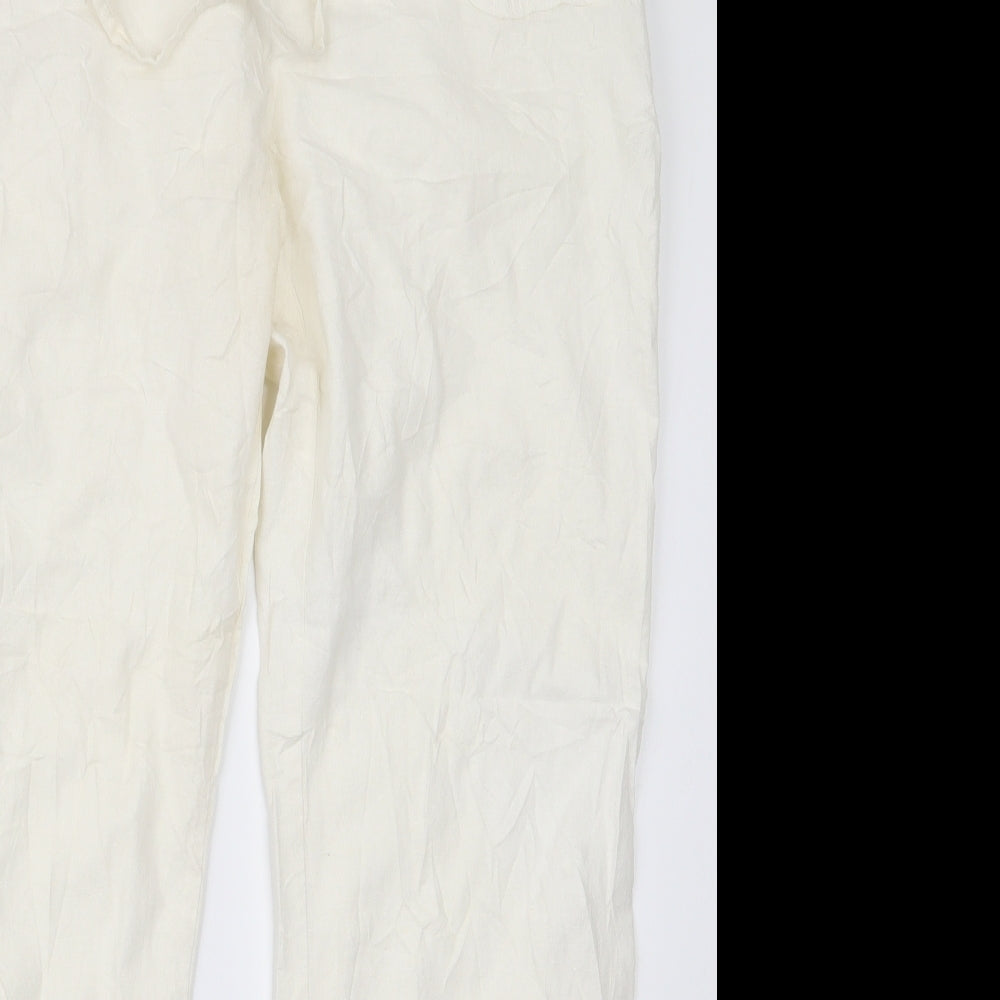 Papaya Womens White   Trousers  Size 14 L24 in