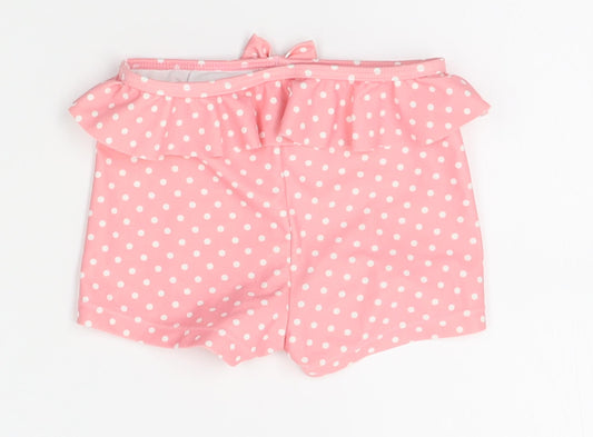 Mothercare Girls Pink Polka Dot   Pyjama Pants Size 9-12 Months  - night shorts