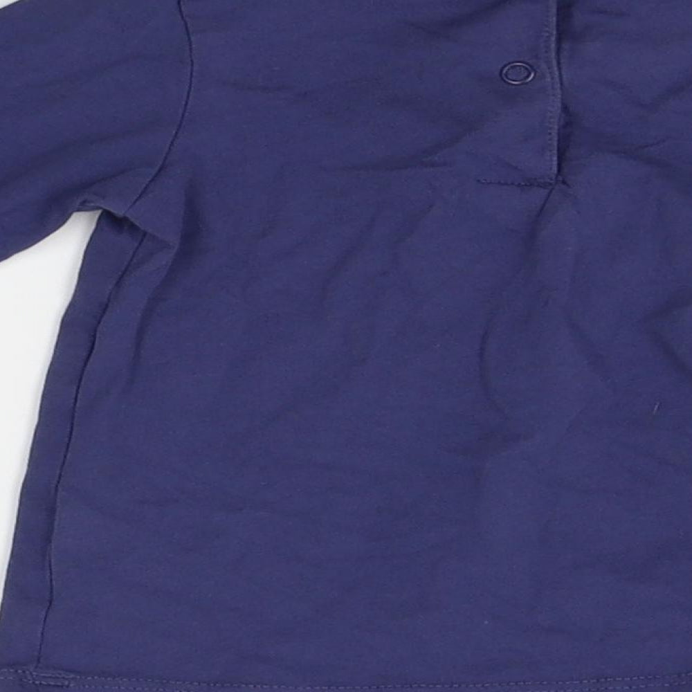 M&S Girls Blue   Basic T-Shirt Size 6-9 Months