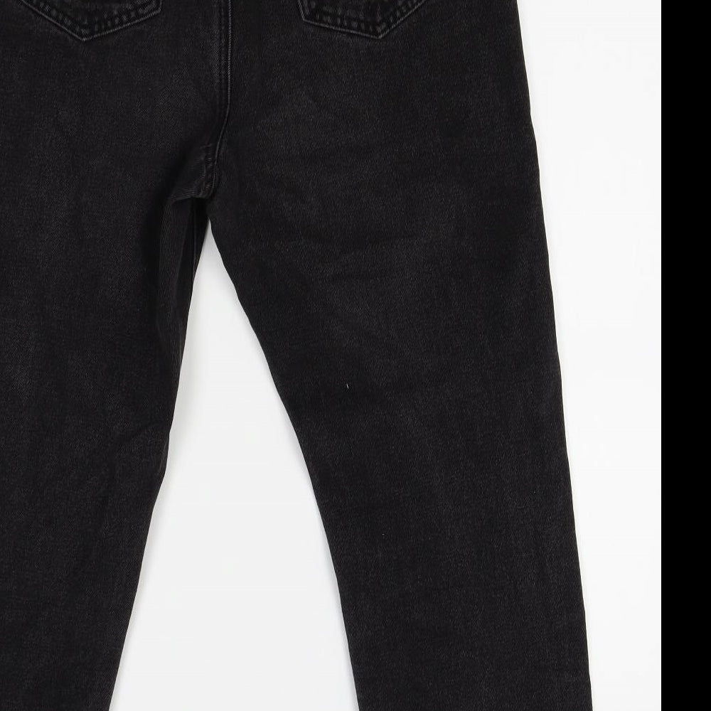 Missguided Womens Black   Straight Jeans Size 12 L24 in