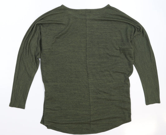 New Look Womens Green  Knit Pullover Jumper Size S  - Oversized