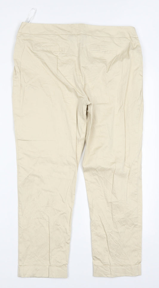 Dorothy Perkins Womens Beige   Trousers  Size 14 L24 in
