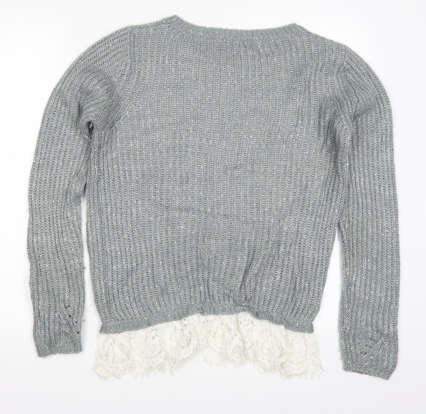 NEXT Womens Grey  Knit Pullover Jumper Size M