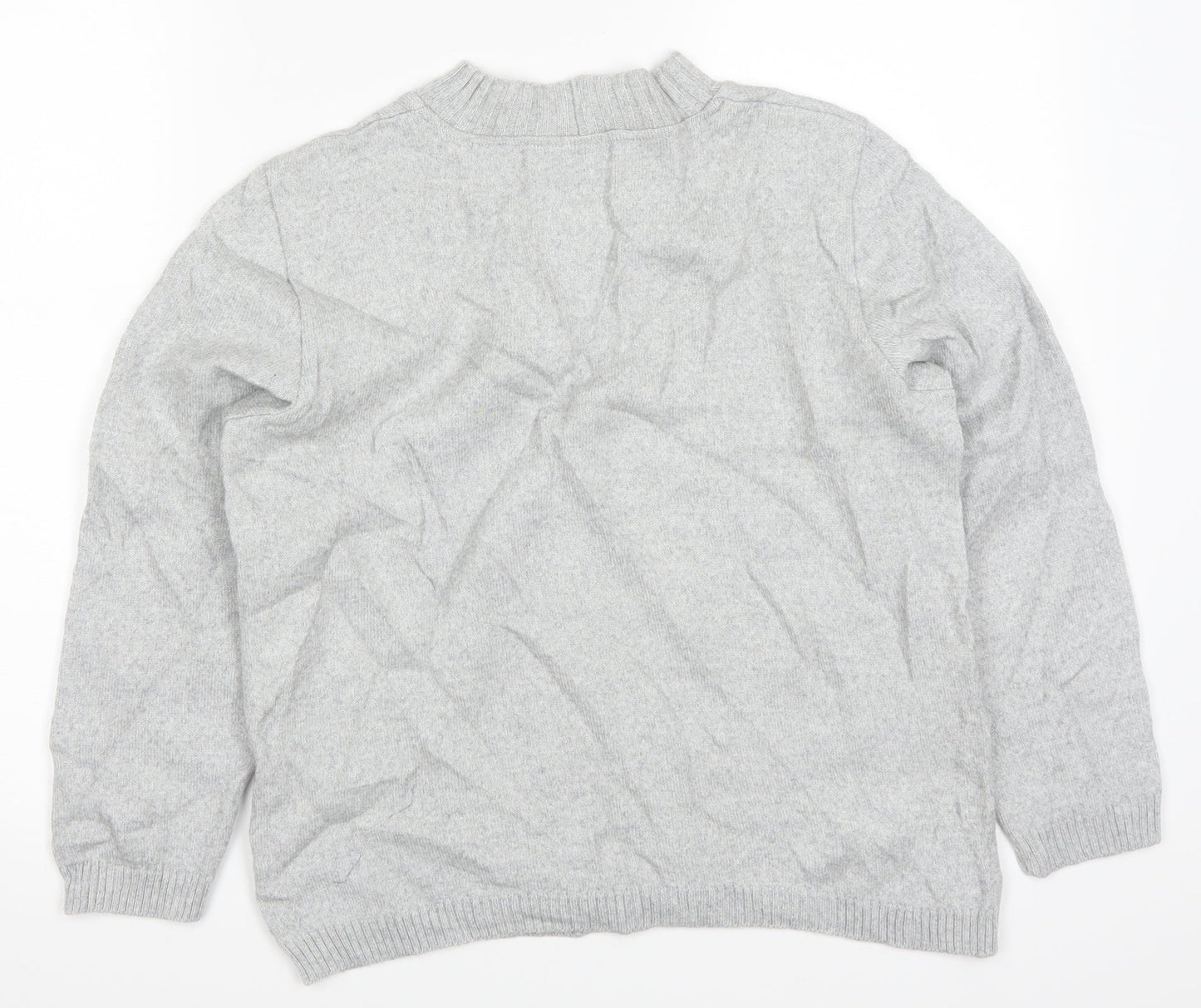 Preworn Womens Grey Striped  Pullover Jumper Size 16