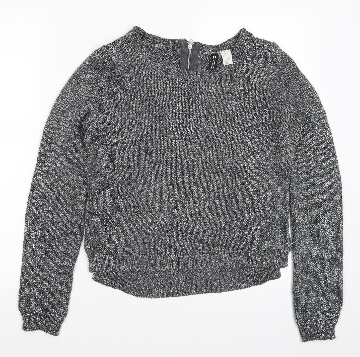 H&M Womens Silver  Knit Pullover Jumper Size 6