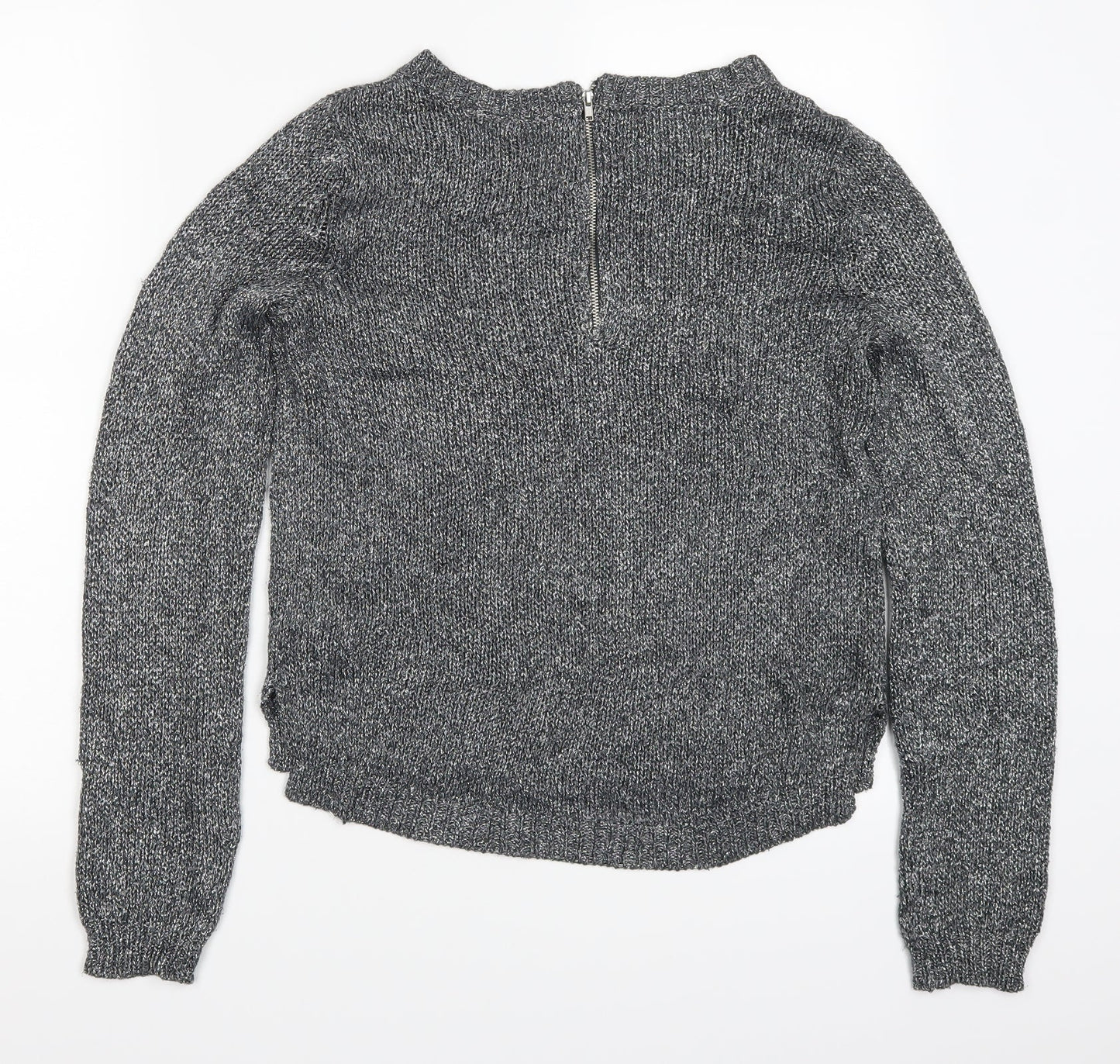 H&M Womens Silver  Knit Pullover Jumper Size 6