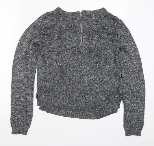 H&M Womens Silver  Knit Pullover Jumper Size 6