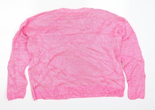 New Look Womens Pink   Pullover Jumper Size L