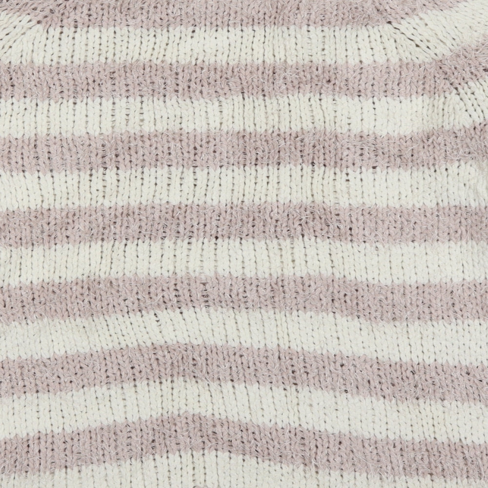 Debenhams Womens Pink Striped  Pullover Jumper Size 14