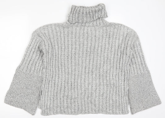 Topshop Womens Grey  Knit Pullover Jumper Size 8