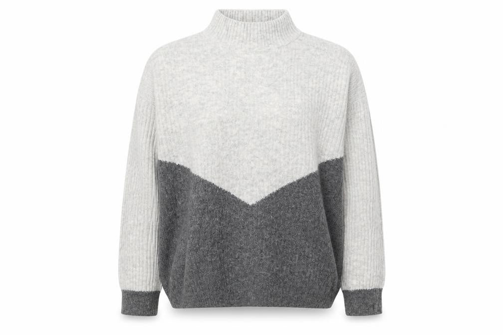 Marks and Spencer Womens Grey  Knit Pullover Jumper Size M  - Colourblock