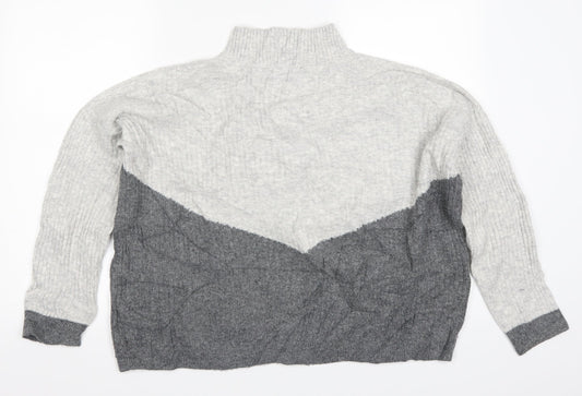 Marks and Spencer Womens Grey  Knit Pullover Jumper Size M  - Colourblock