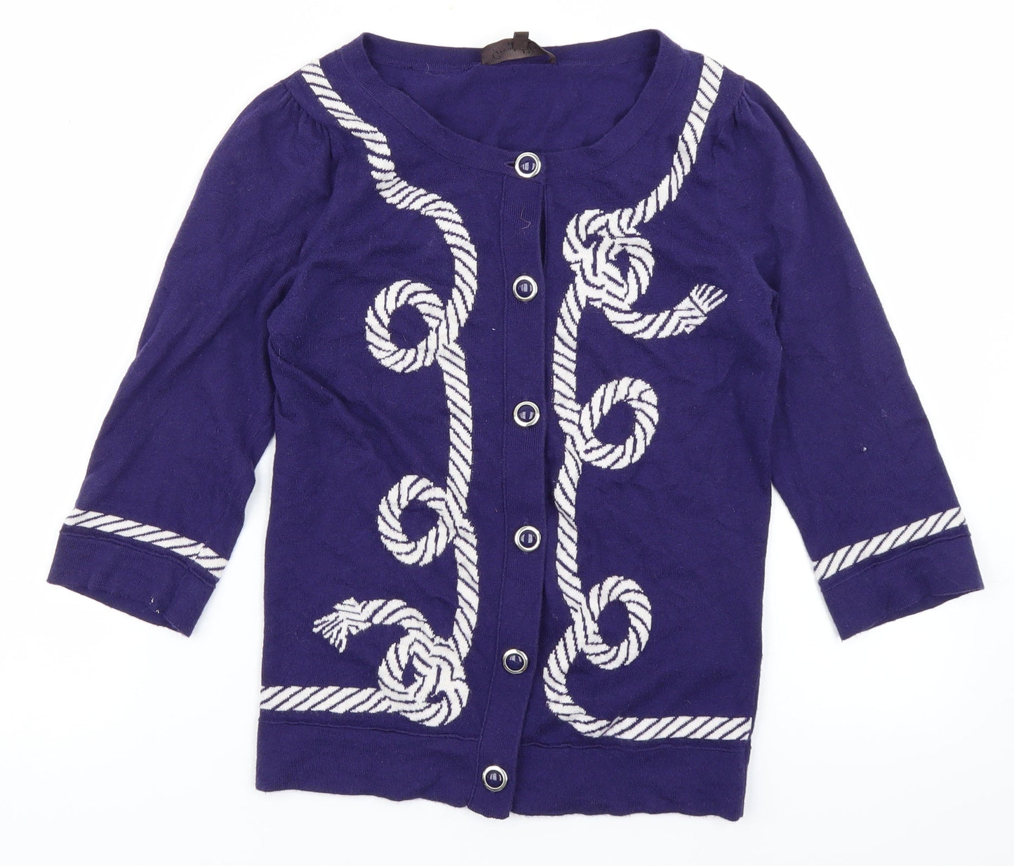 Great Plains Womens Purple  Knit Cardigan Jumper Size XS