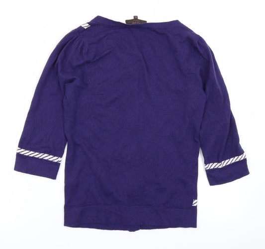 Great Plains Womens Purple  Knit Cardigan Jumper Size XS