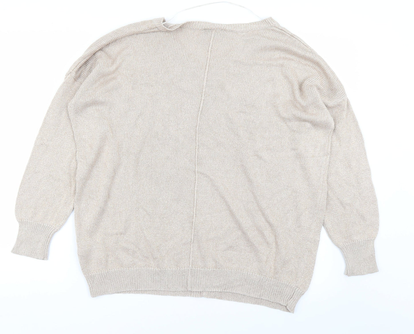 Wallis Womens Gold  Knit Pullover Jumper Size L