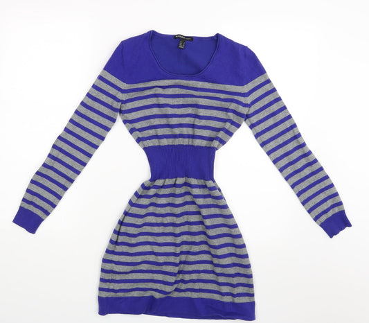 Mango Womens Multicoloured Striped  Pullover Jumper Size S