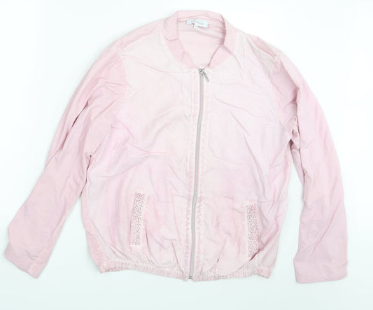 Just White Womens Pink   Jacket  Size 14