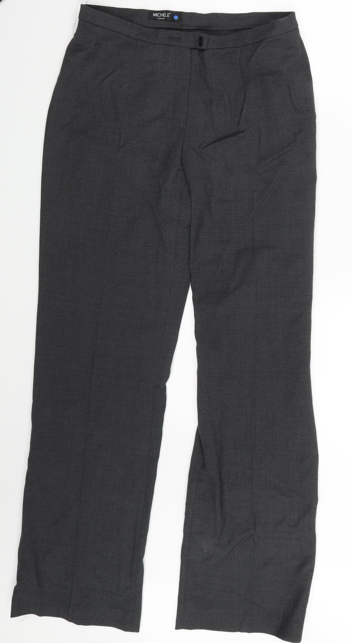 Michelle Womens Grey   Trousers  Size 12 L31 in