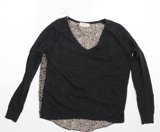 Marie Sixtine Womens Grey Floral  Pullover Jumper Size S