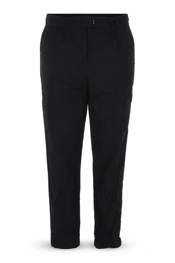 Front view of ASOS women’s black trousers, size UK 10, 24-inch leg