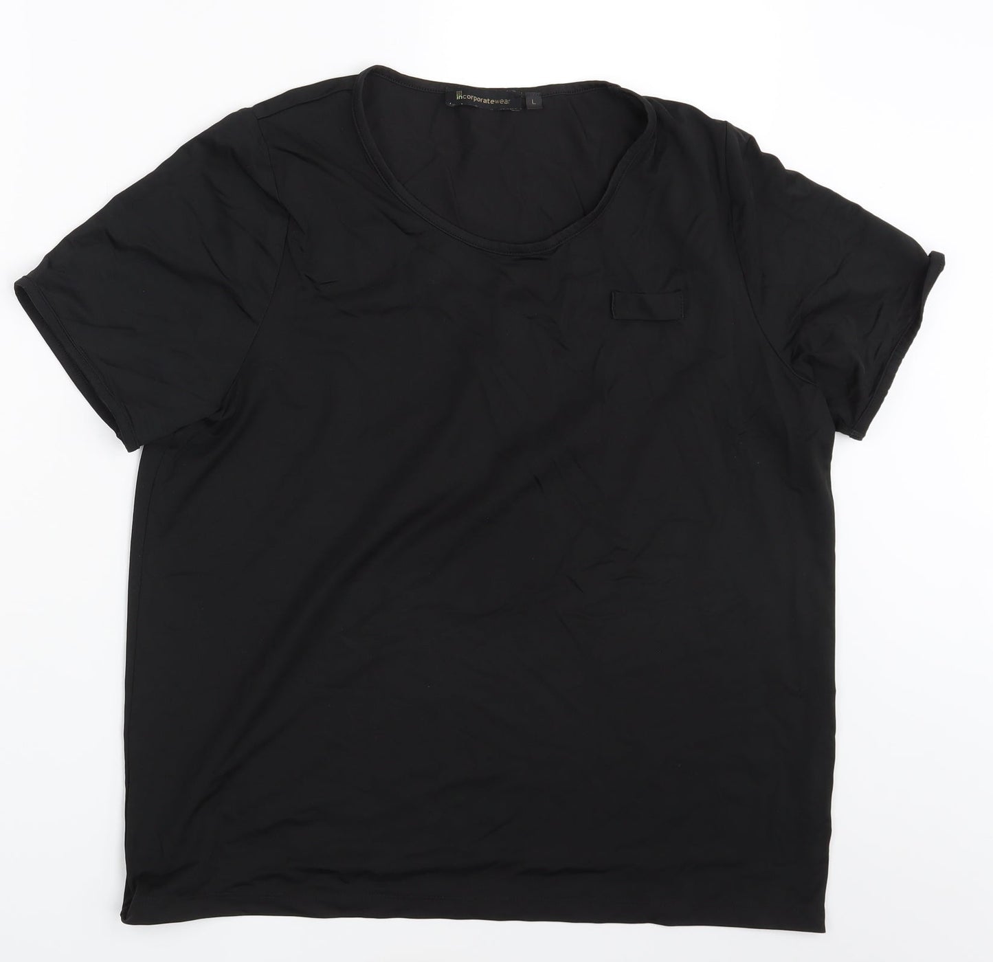 Incorporatewear  Womens Black   Basic T-Shirt Size L