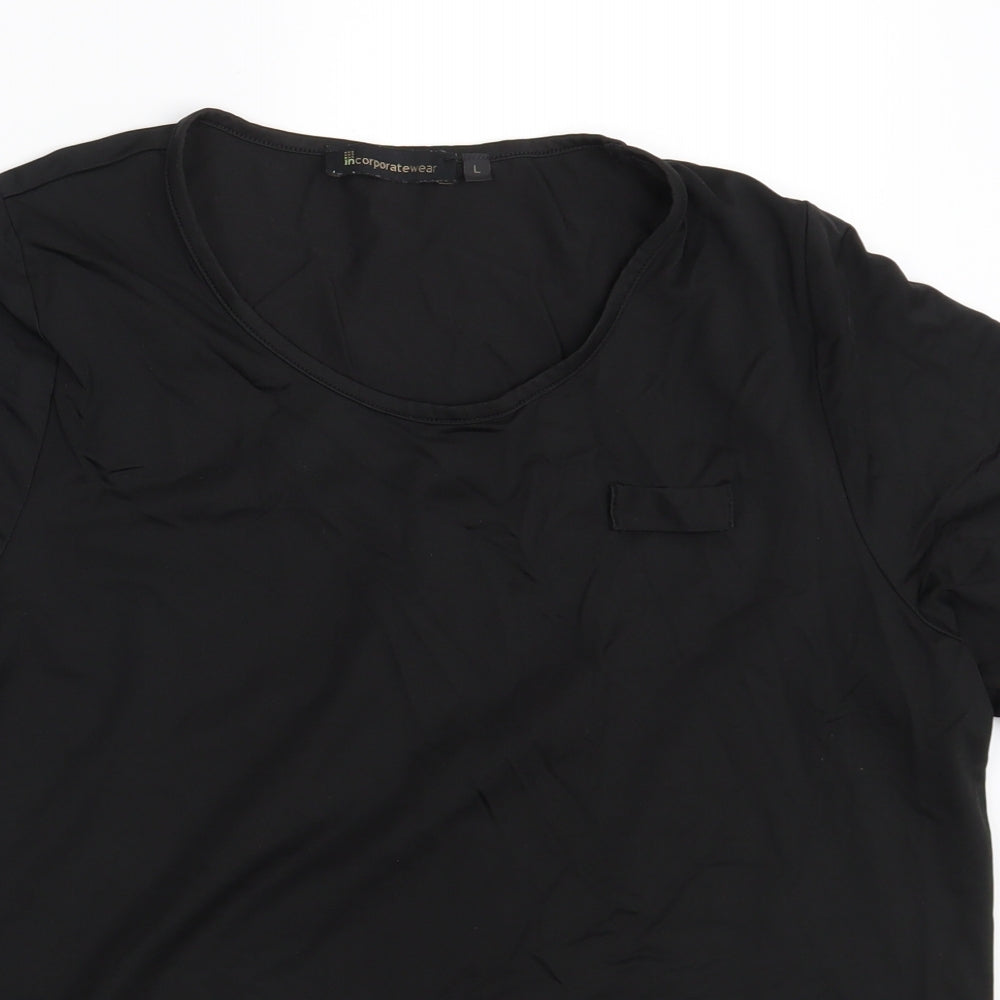Incorporatewear  Womens Black   Basic T-Shirt Size L