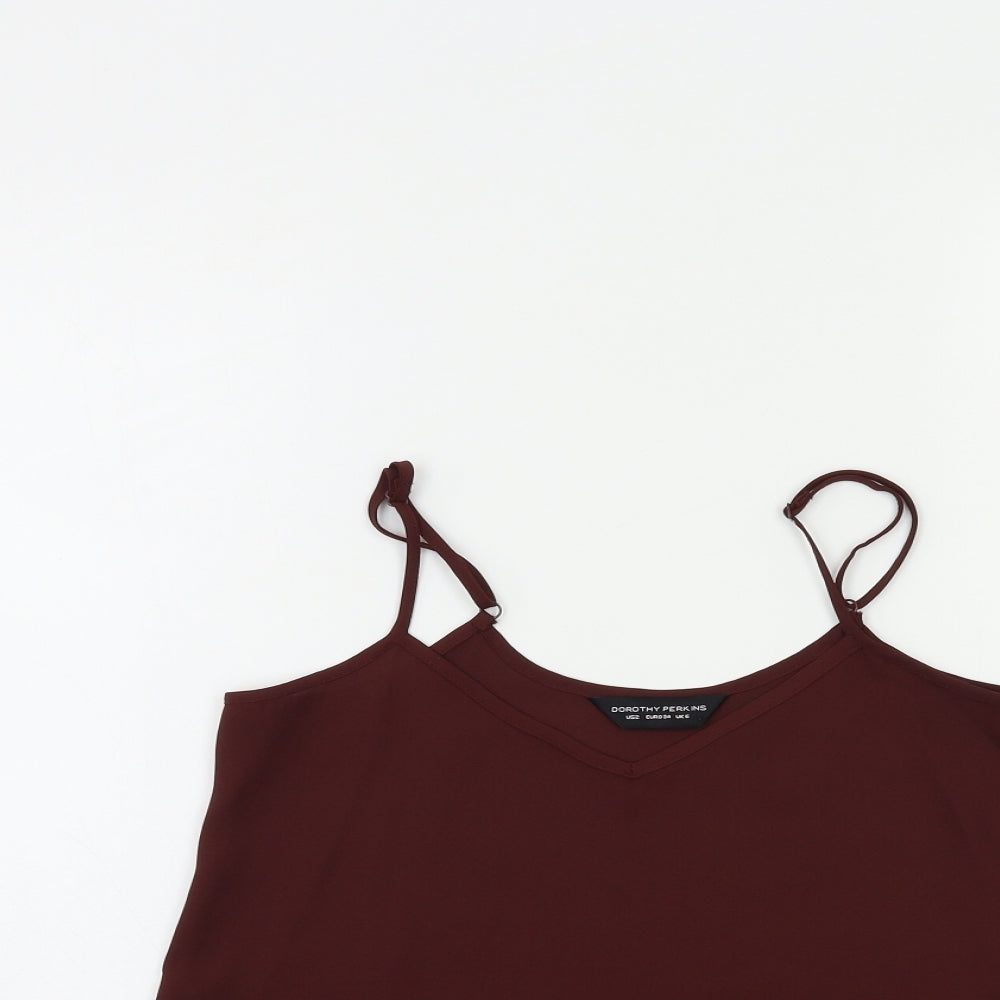 Dorothy Perkins Womens Brown   Basic Tank Size 6