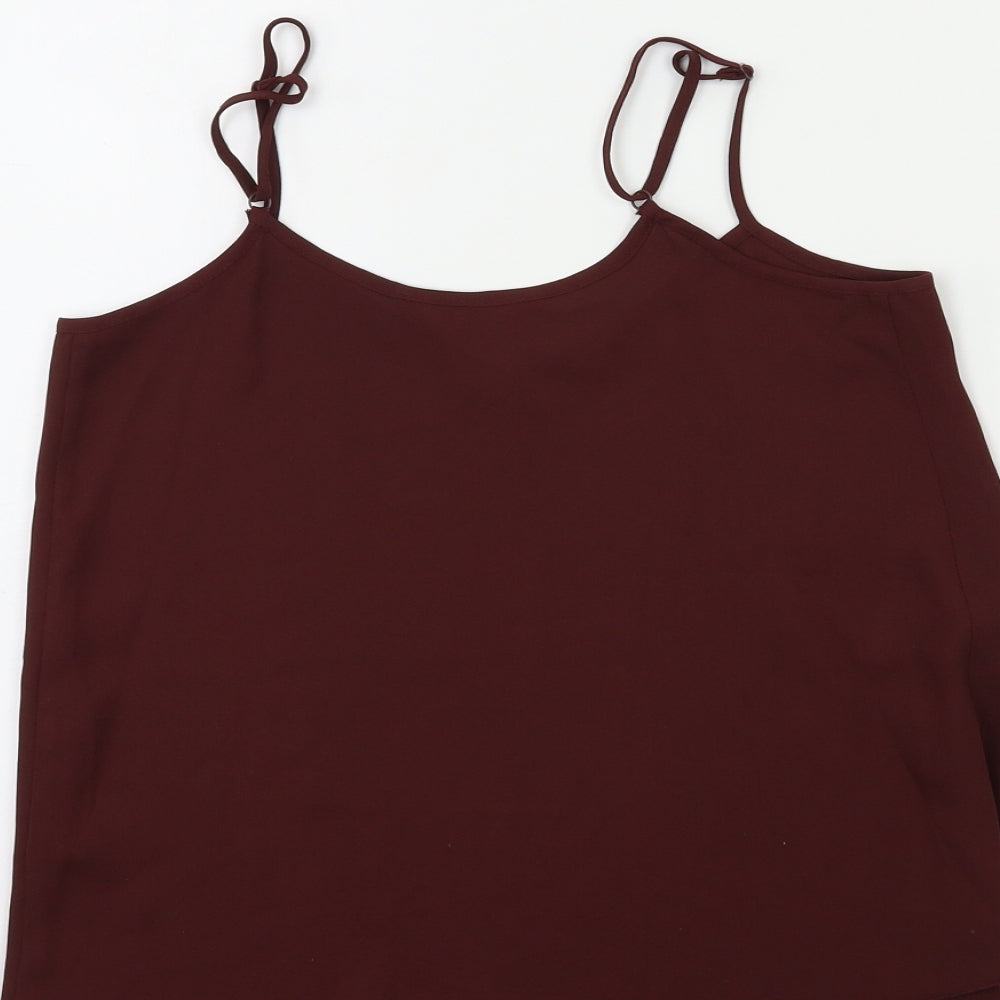 Dorothy Perkins Womens Brown   Basic Tank Size 6
