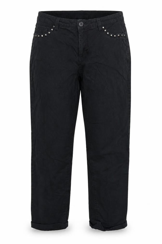 Street One Womens Black  Denim Straight Jeans Size 34 in L25 in
