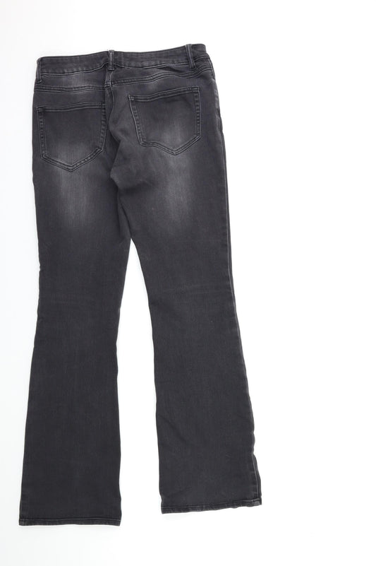 villa Womens Grey  Denim Flared Jeans Size 28 in L31 in