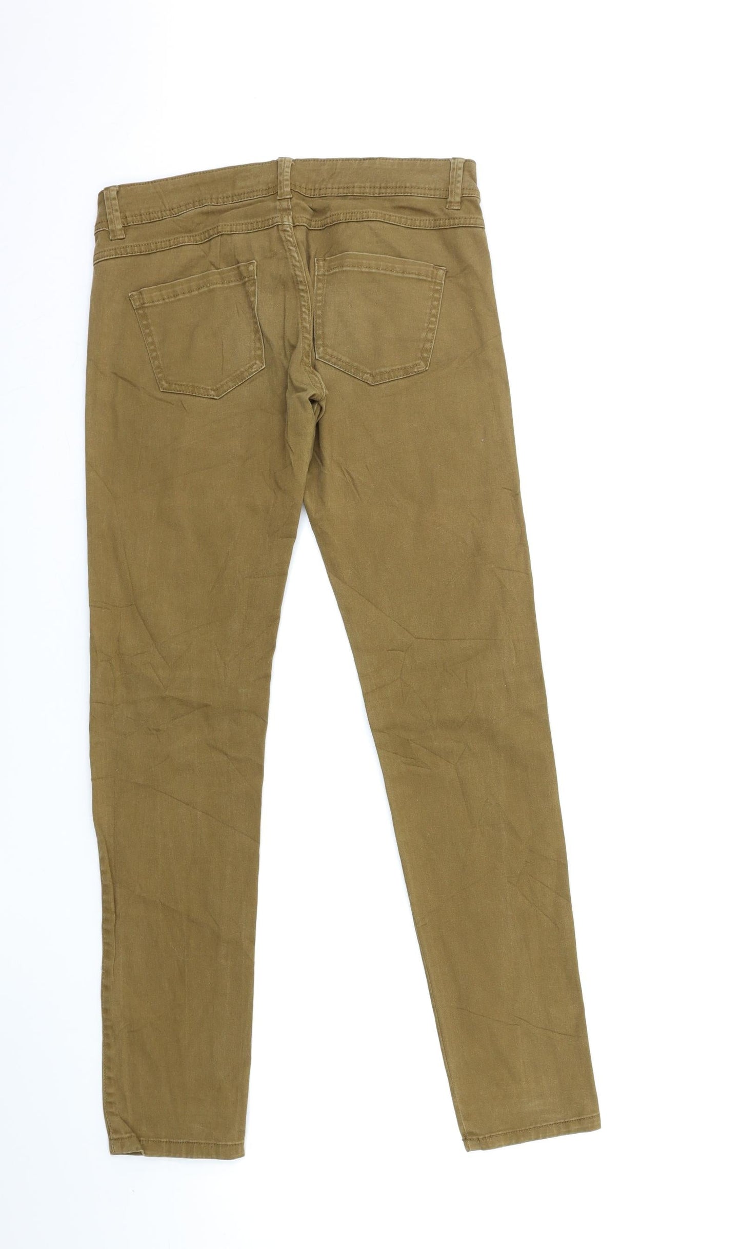 Preworn Womens Brown  Denim Skinny Jeans Size 28 in L29 in