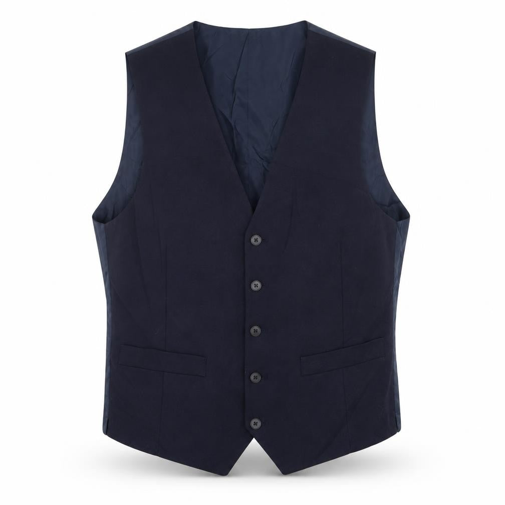 M&S Mens Blue   Jacket Suit Waistcoat Size L