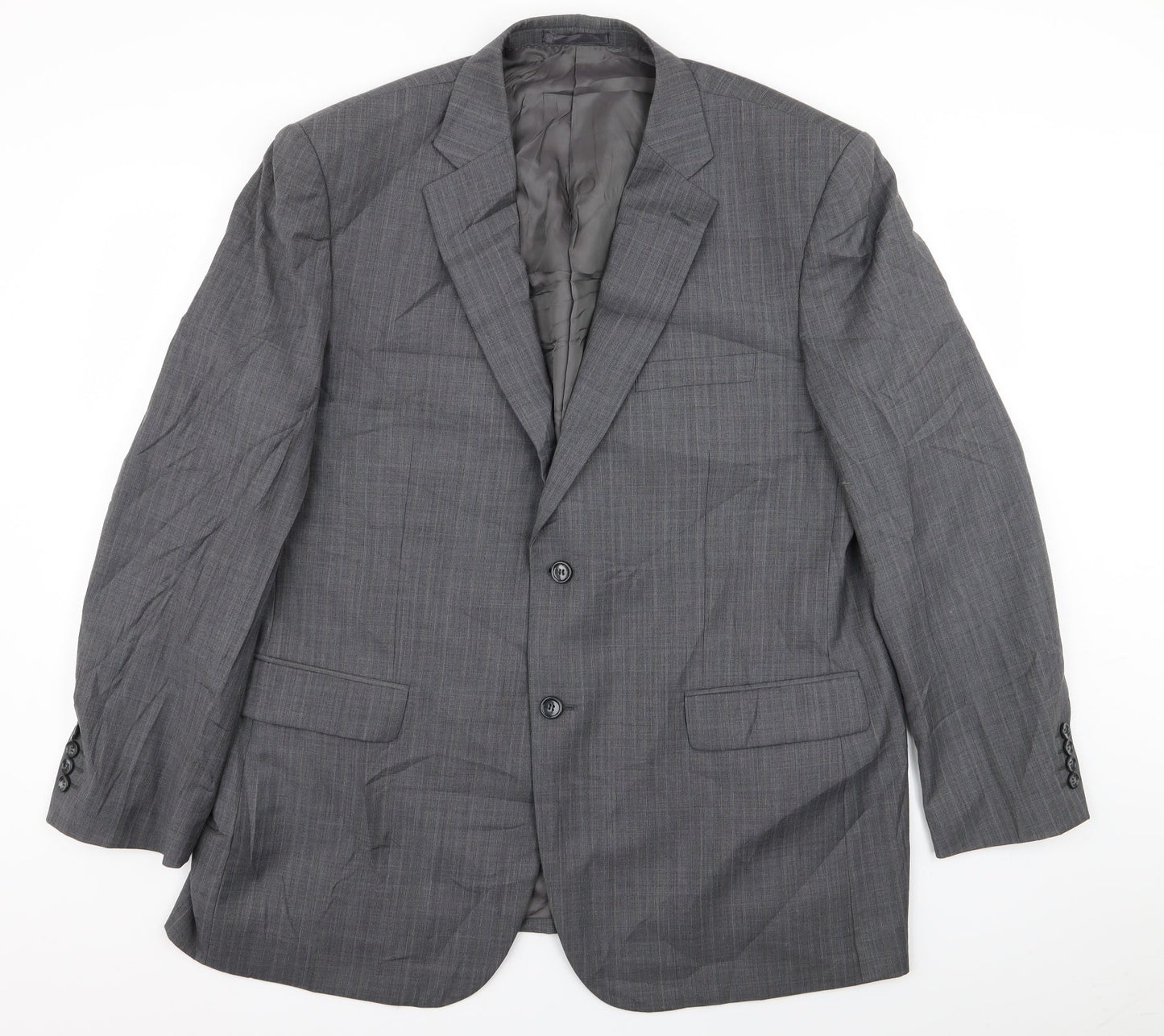 Brook Taverner Mens Grey Striped  Jacket Blazer Size 46