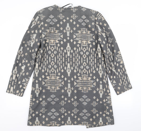 H&M Womens Multicoloured Geometric  Jacket Blazer Size 6