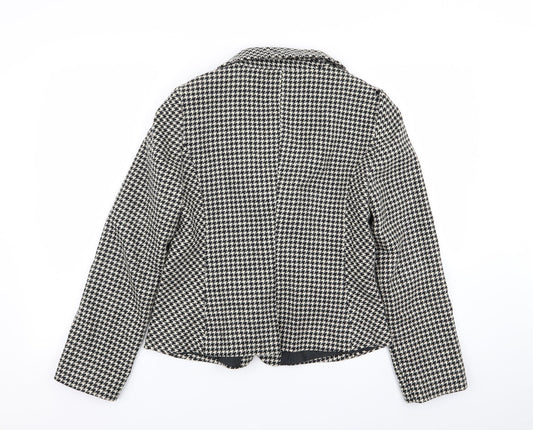 yera Womens Multicoloured Houndstooth  Jacket Blazer Size 12