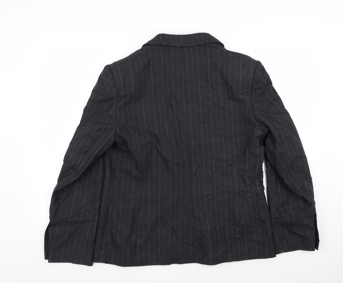 Autonomy Womens Grey Striped  Jacket Blazer Size 16