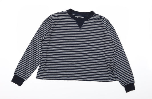 Hollister Womens Blue Striped  Pullover Jumper Size M