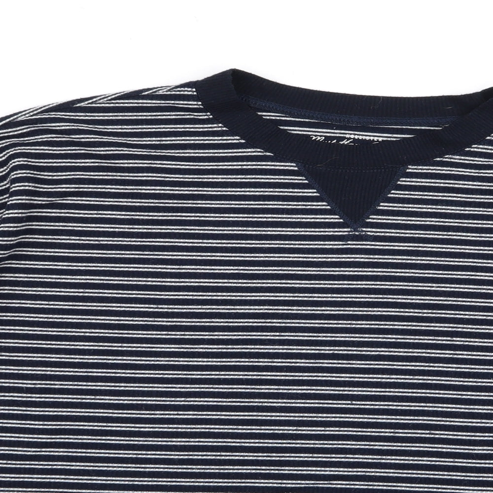 Hollister Womens Blue Striped  Pullover Jumper Size M