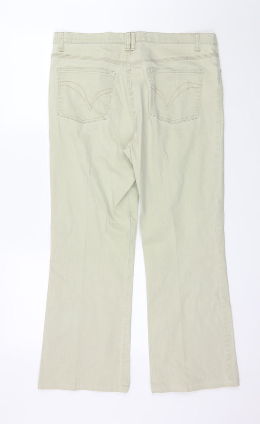 Papaya Womens Green  Denim Straight Jeans Size 36 in L27 in