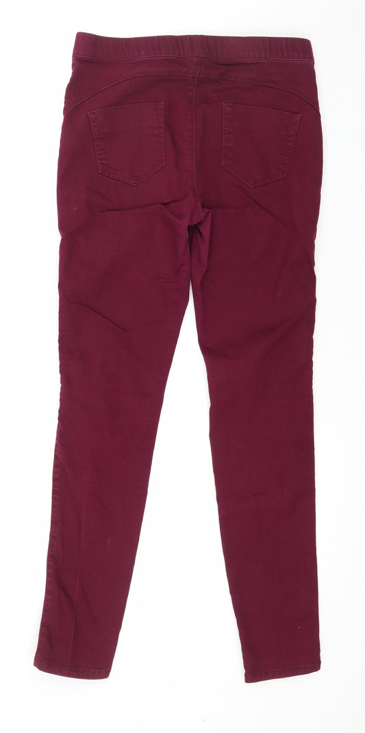 Denim & Co. Womens Purple  Denim Jegging Jeans Size 10 L28 in