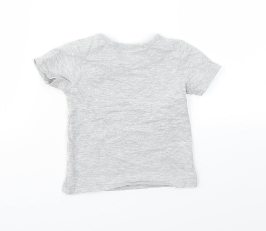 George Boys Grey   Basic T-Shirt Size 9-12 Months