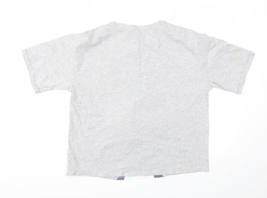 NEXT Womens Grey Animal Print  Basic T-Shirt Size S