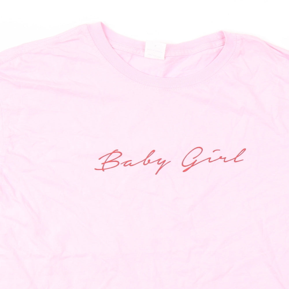 Preworn Womens Pink   Basic T-Shirt Size L
