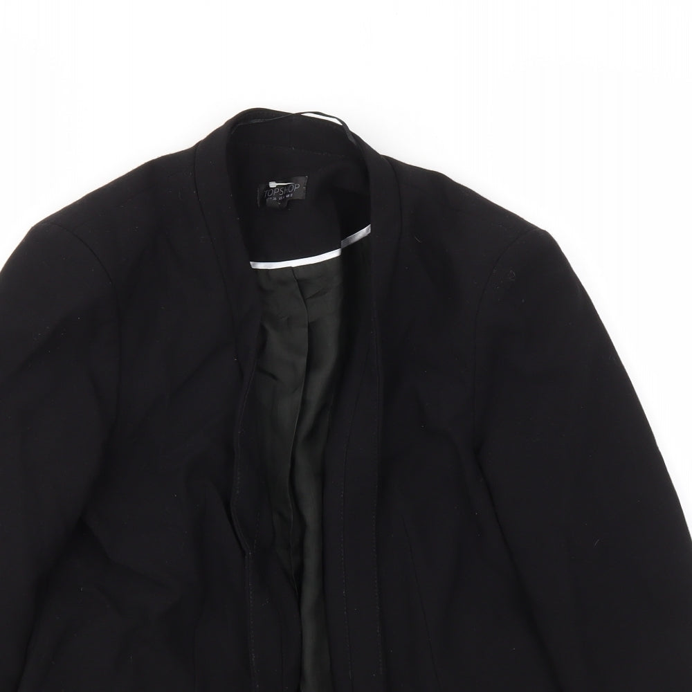 Topshop Womens Black   Jacket Blazer Size 8