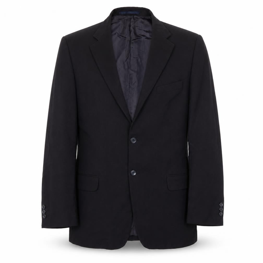 Front view of Canada men’s black jacket blazer, size 44