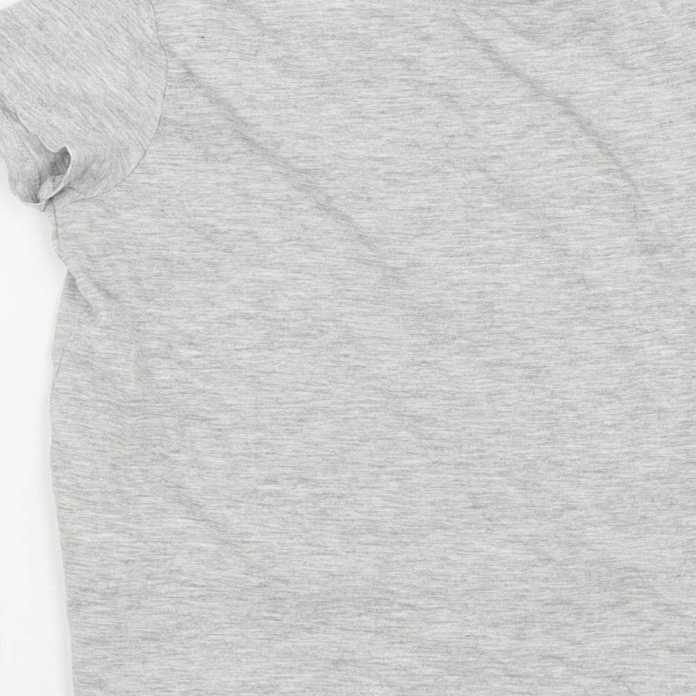 pep&co Girls Grey Colourblock  Basic T-Shirt Size 6-7 Years