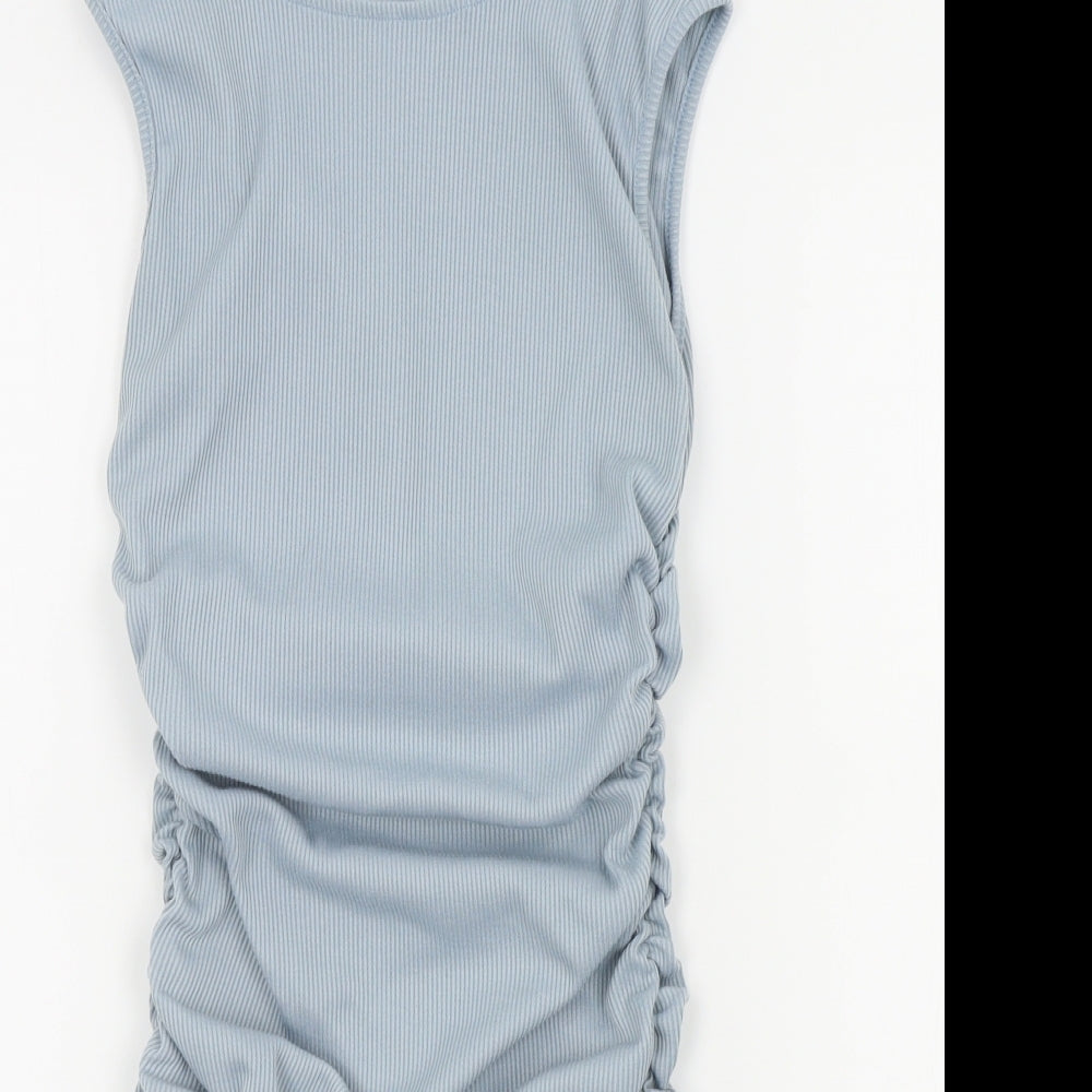 Preworn Womens Blue Colourblock  A-Line  Size S